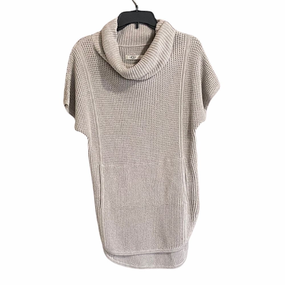 UGG Tan Short Sleeve Cowl Neck Dress S
